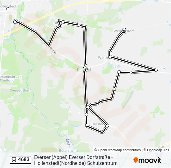 Автобус 4683: карта маршрута