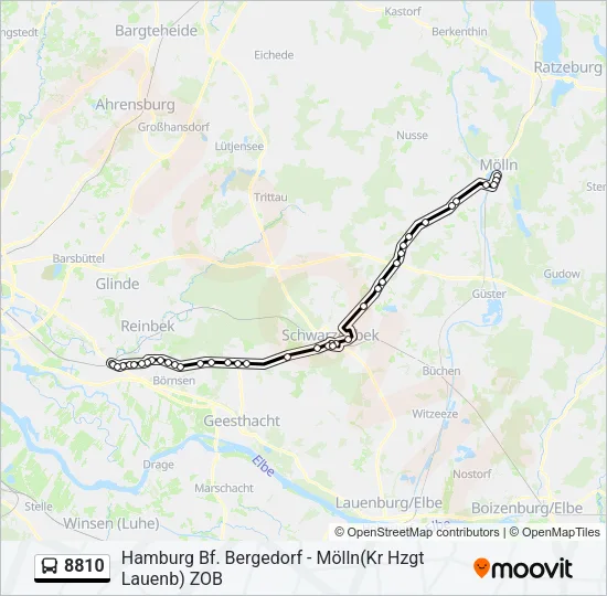 Автобус 8810: карта маршрута