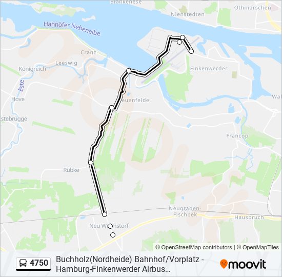 4750 bus Line Map