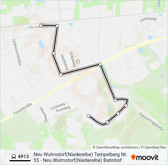 Автобус 4913: карта маршрута