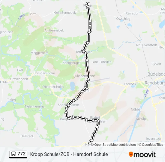 772 Bus Line Map