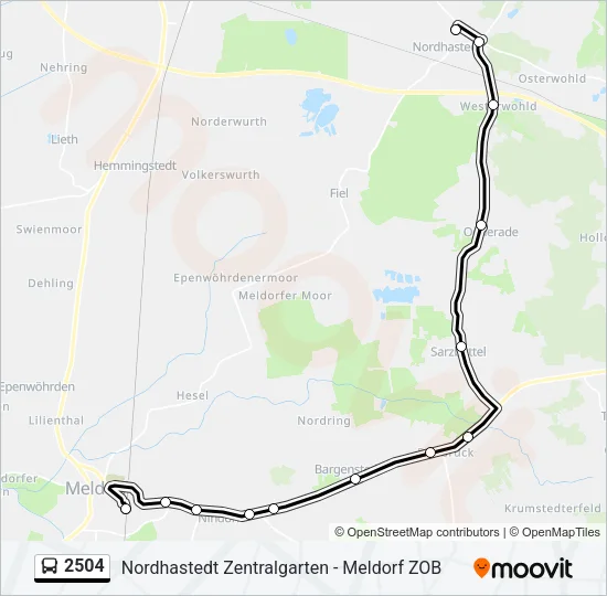 2504 Bus Line Map
