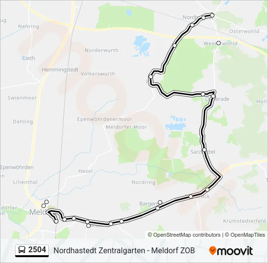 2504 Bus Line Map