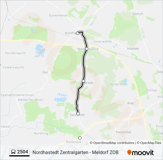 2504 Bus Line Map