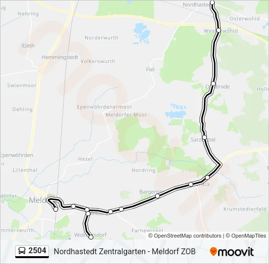 2504 Bus Line Map