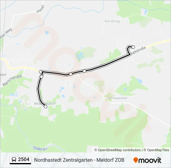 2504 Bus Line Map