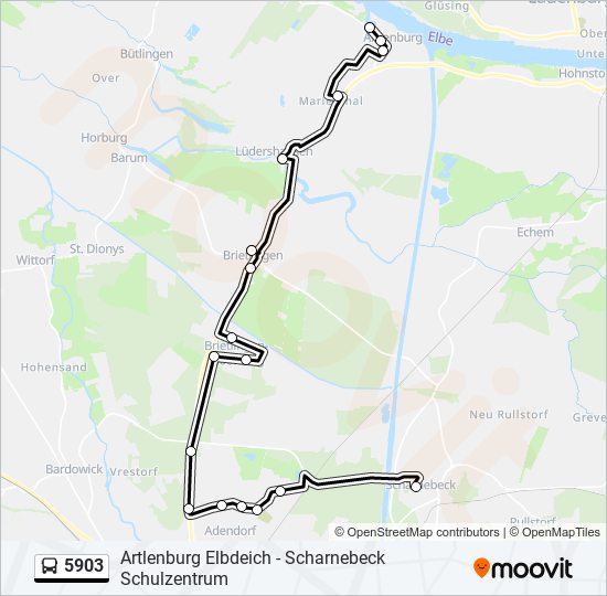 5903 bus Line Map