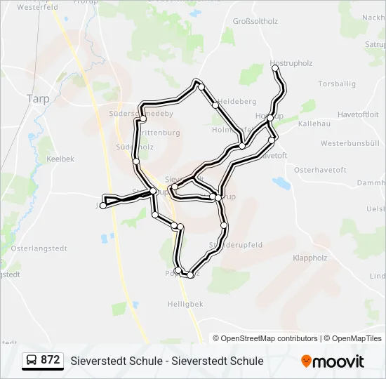 872 Bus Line Map