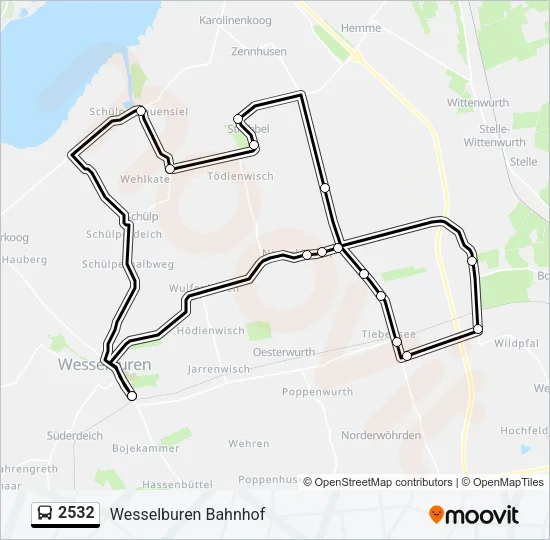 2532 Bus Line Map