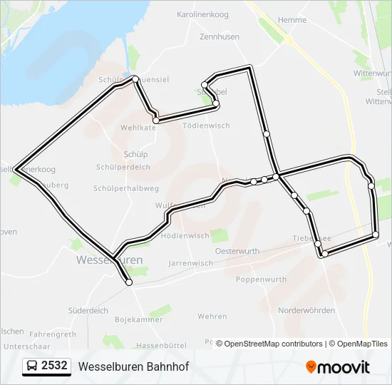 2532 Bus Line Map