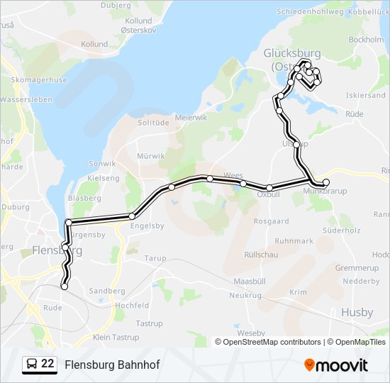 Buslinie 22 Karte