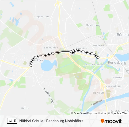 Автобус 3: карта маршрута