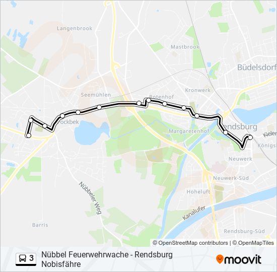 Buslinie 3 Karte