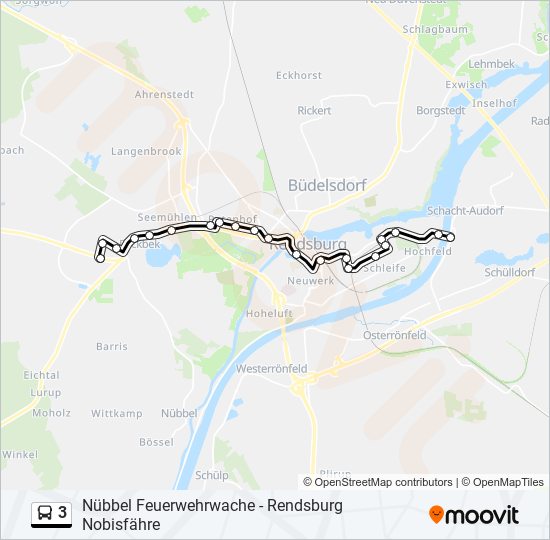 Buslinie 3 Karte