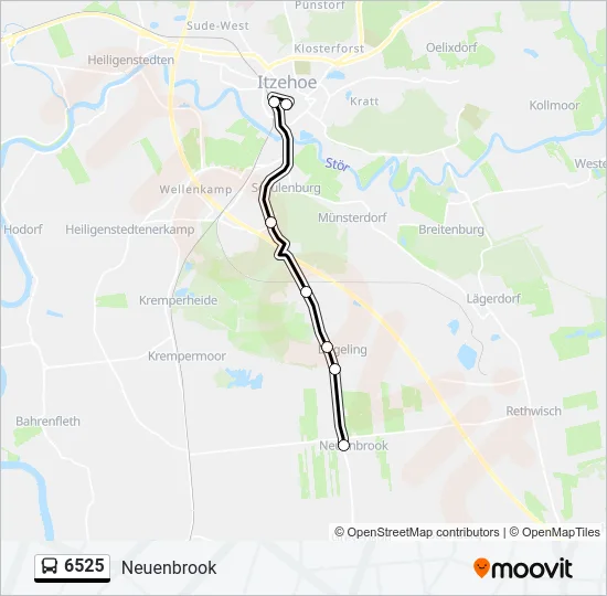 6525 Bus Line Map