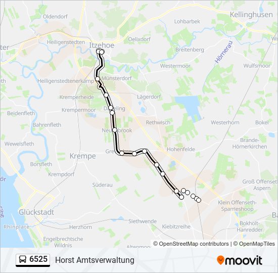 6525 bus Line Map