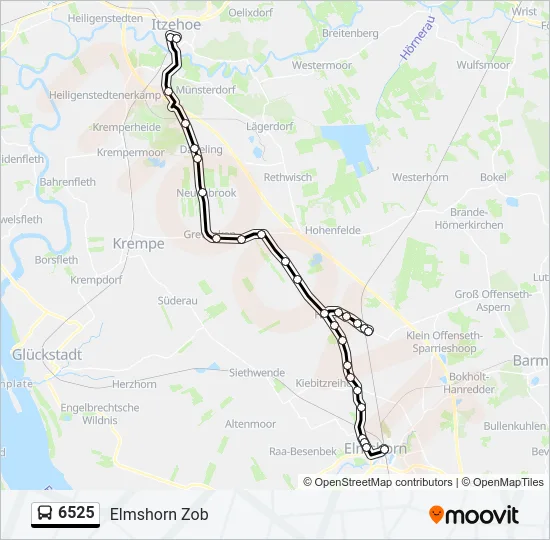 6525 Bus Line Map