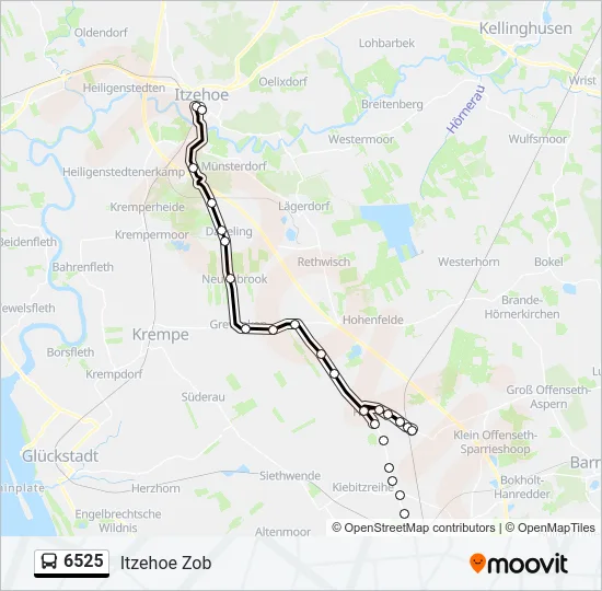 6525 Bus Line Map