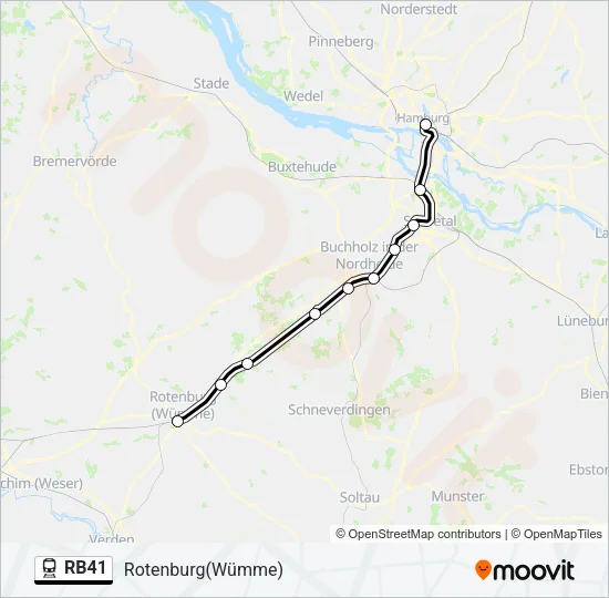 RB41 Train Line Map