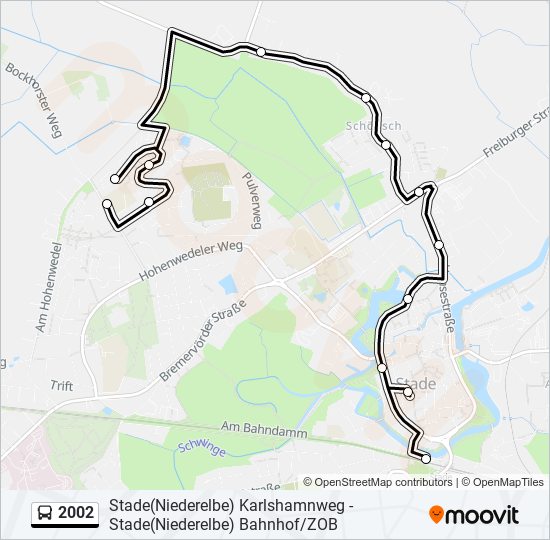 Buslinie 2002 Karte