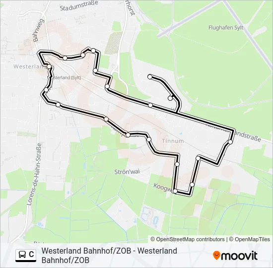 C Bus Line Map