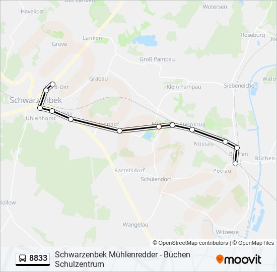 8833 Route: Schedules, Stops & Maps - Büchen Schulzentrum (Updated)