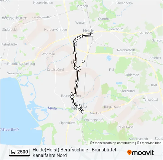 2500 Bus Line Map