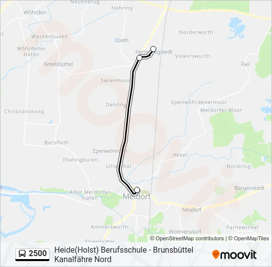 2500 Bus Line Map