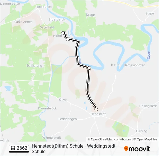 Автобус 2662: карта маршрута