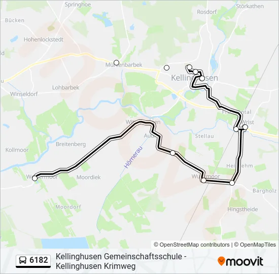 Автобус 6182: карта маршрута