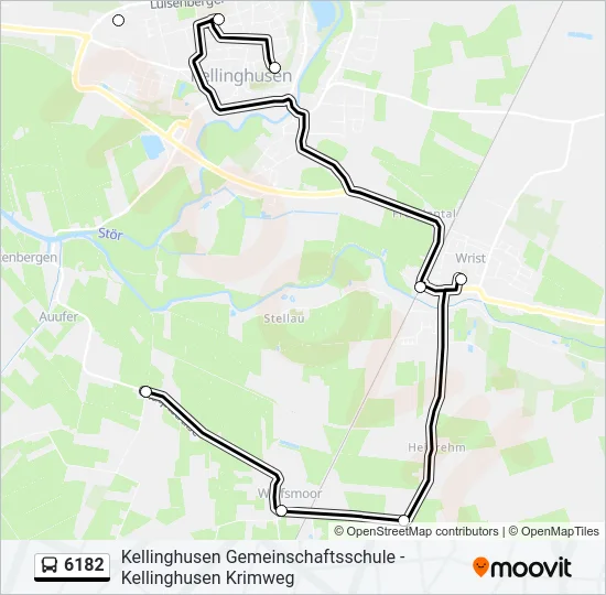 Автобус 6182: карта маршрута