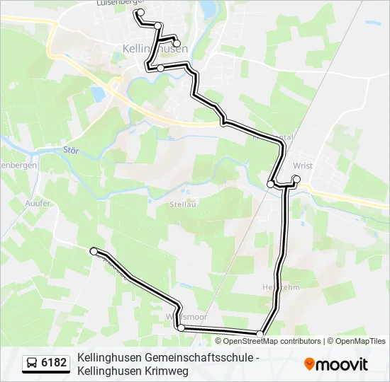 Автобус 6182: карта маршрута