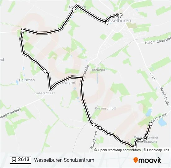 2613 Bus Line Map