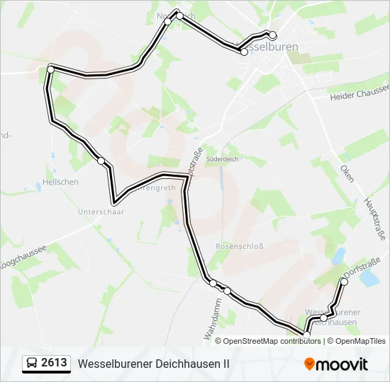 2613 Bus Line Map