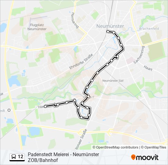 12 Route: Schedules, Stops & Maps - Neumünster Zob/Bahnhof (Updated)