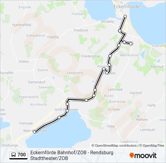 Buslinie 700 Karte