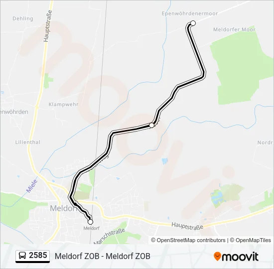 2585 Bus Line Map