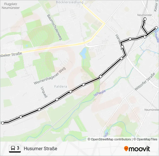 Автобус 3: карта маршрута