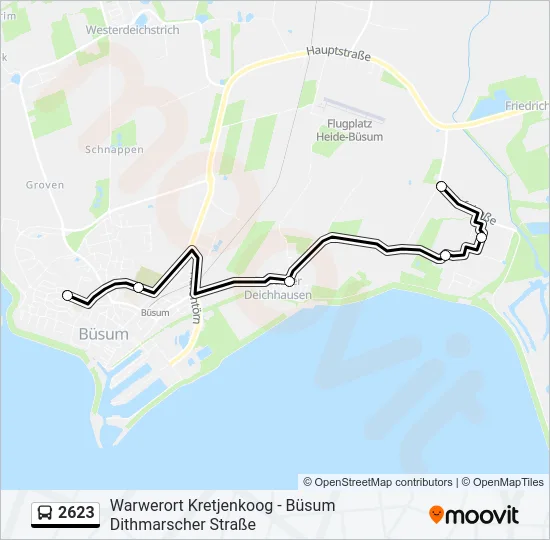 2623 Bus Line Map