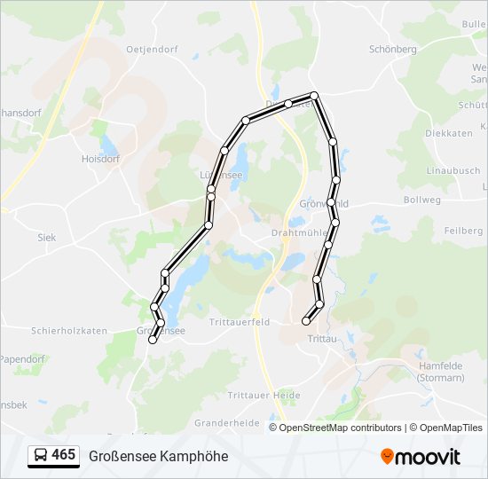 465 Route: Schedules, Stops & Maps - Großensee Kamphöhe (Updated)