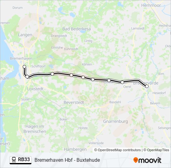 RB33 train Line Map