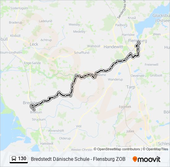 130 bus Line Map