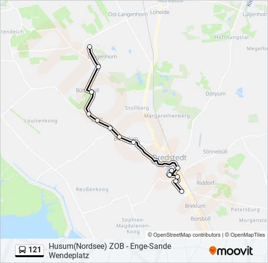 121 Route Schedules Stops Maps Bredstedt Gemeinschaftsschule