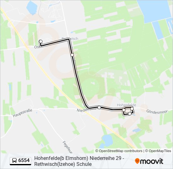 6554 bus Line Map