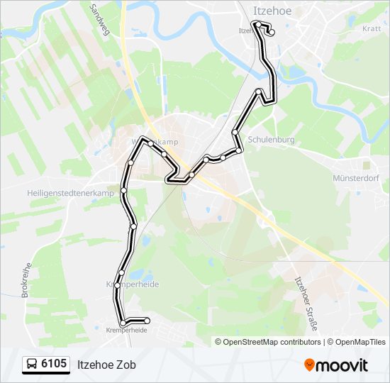 6105 bus Line Map