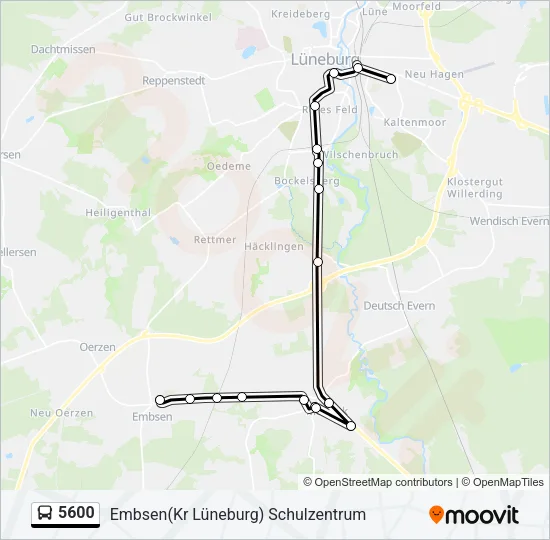 5600 Bus Line Map