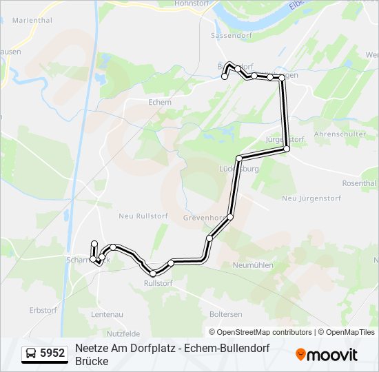 5952 bus Line Map