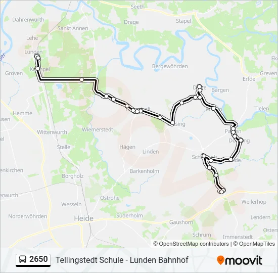 2650 Bus Line Map