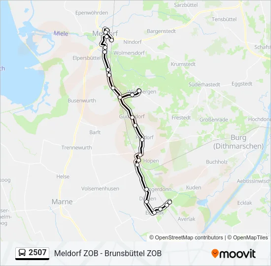2507 Bus Line Map