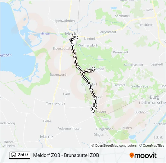 2507 Bus Line Map